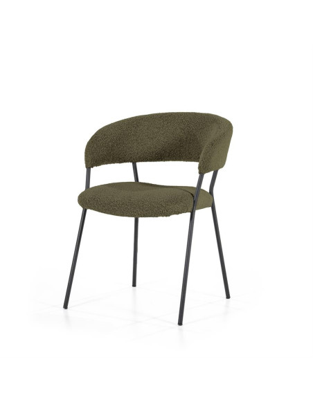 Chaise en tissu moumoute Luka