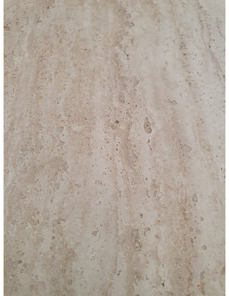 Table basse ronde en travertin Aime