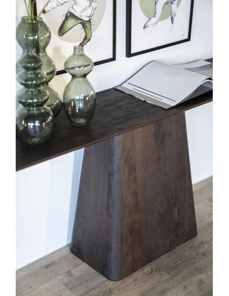 Console design en bois massif 180 cm Aron