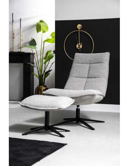 Fauteuil relax avec pouf Marcus