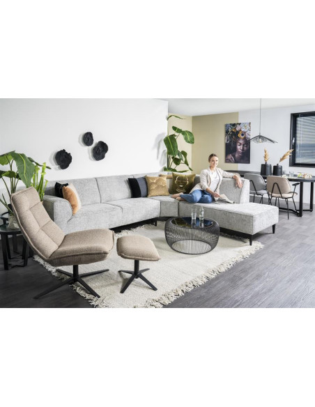 Fauteuil relax avec pouf Marcus