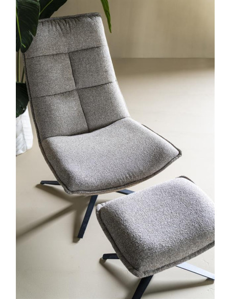 Fauteuil relax avec pouf Marcus