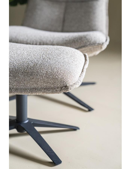 Fauteuil relax avec pouf Marcus