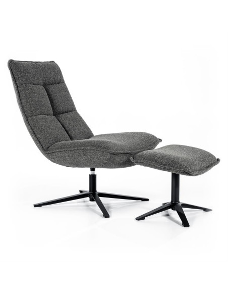 Fauteuil relax avec pouf Marcus