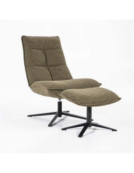 Fauteuil relax avec pouf Marcus