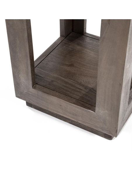 Bout de canapé en manguier et verre Liam