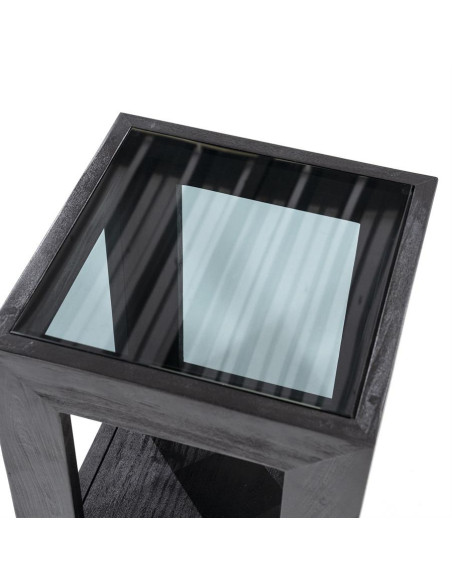 Bout de canapé en manguier et verre Liam