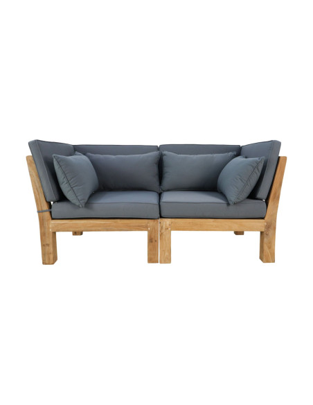 Banquette de jardin en teck Aruba (set de 2)