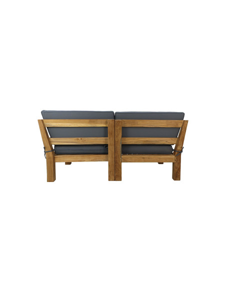 Banquette de jardin en teck Aruba (set de 2)