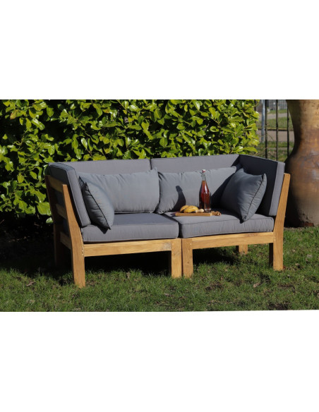 Banquette de jardin en teck Aruba (set de 2)