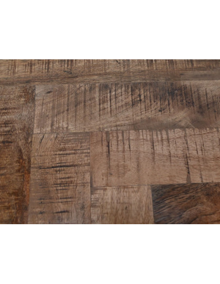 Table ovale plateau style parquet chevron Verona