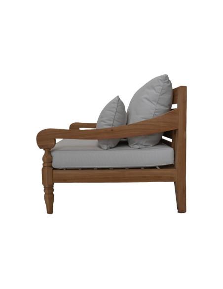 Canapé de jardin en teck avec coussins Bahamas