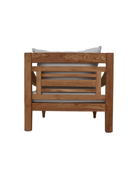 Fauteuil d'extérieur en teck avec coussins Bahamas