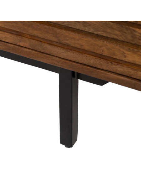 Bahut moderne en bois teinté 2 portes et 3 tiroirs