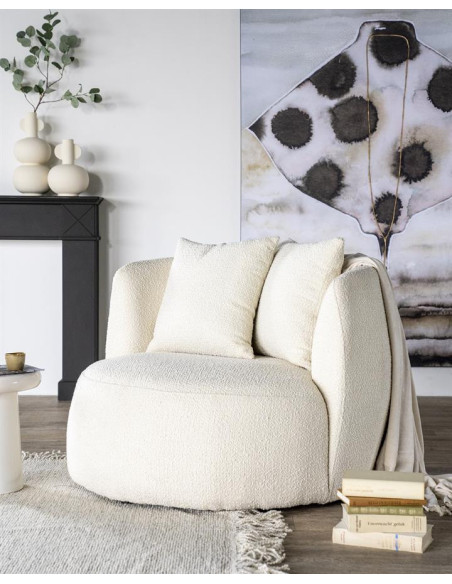 Fauteuil lounge arrondi Louis