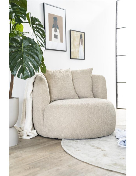Fauteuil lounge arrondi Louis
