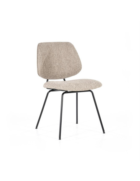 Chaise Design en tissu et métal Lynn