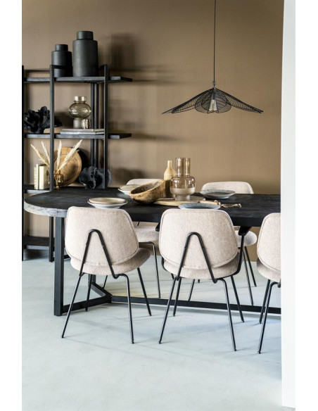 Chaise Design en tissu et métal Lynn