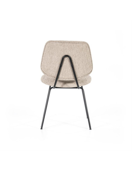 Chaise Design en tissu et métal Lynn