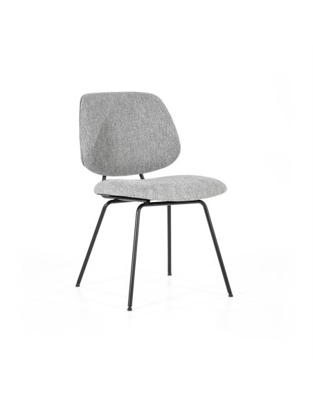 Chaise Design en tissu et métal Lynn