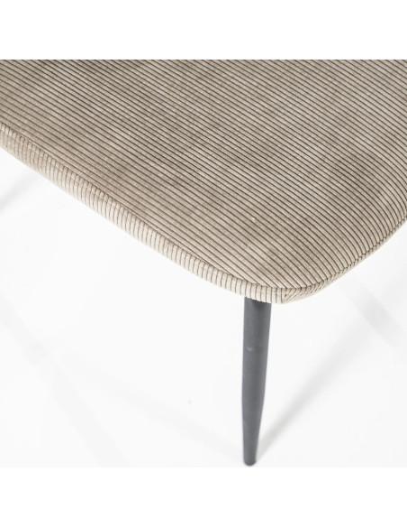 Chaise de repas en tissu Cosmo (lot de 2)