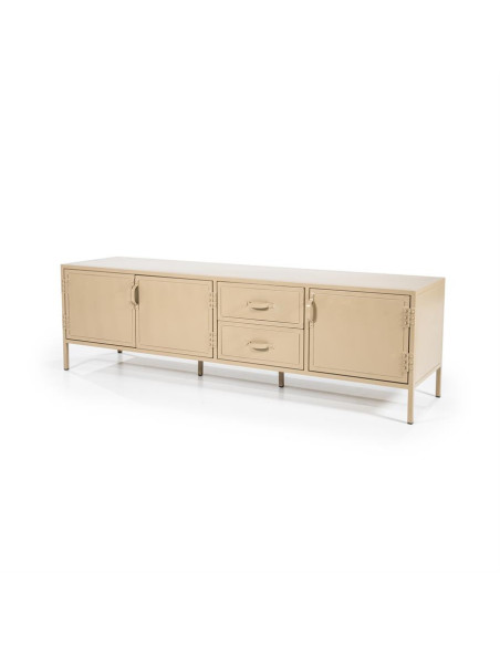 Meuble TV industriel beige