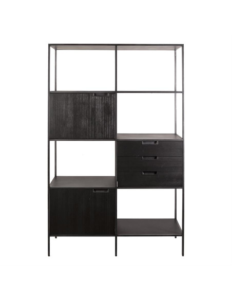 Meuble bibliothèque en acacia et métal Madison