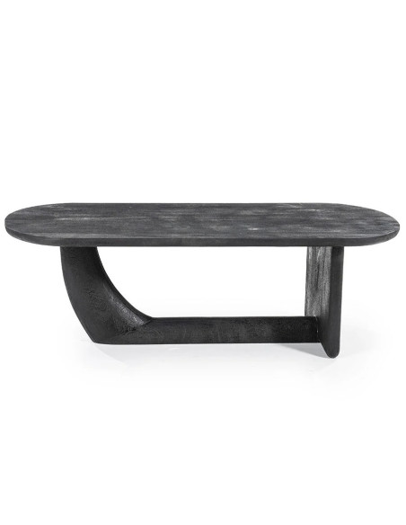 Table basse de salon ovale noire Donia