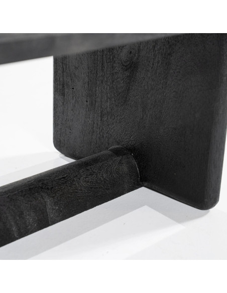 Table basse de salon ovale noire Donia