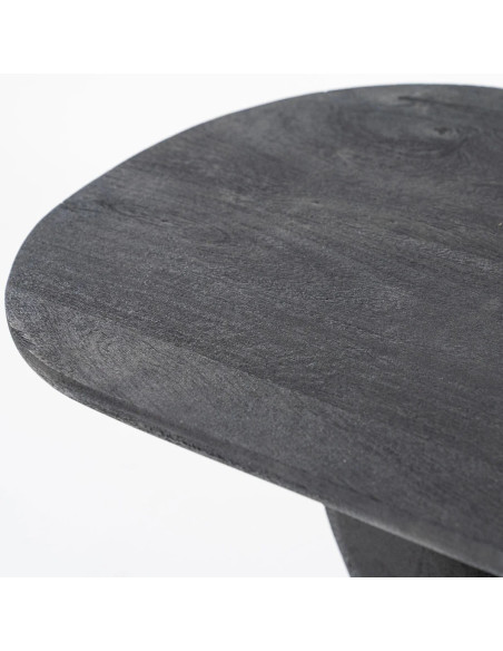 Table basse de salon ovale noire Donia