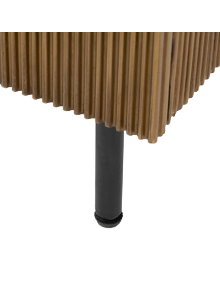 Meuble TV design avec plateau marbre noir