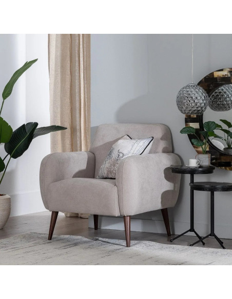 Fauteuil de salon confortable en tissu