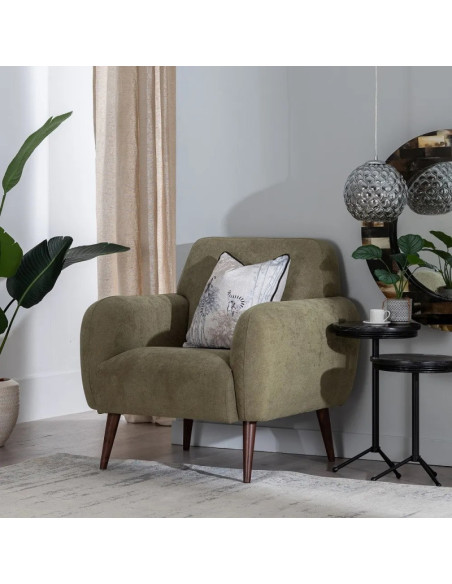 Fauteuil de salon confortable en tissu