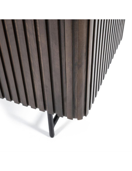 Bahut 4 portes en manguier et métal Rémi