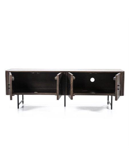 Meuble TV 4 portes en manguier Rémi