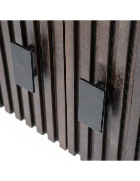 Meuble TV 4 portes en manguier Rémi