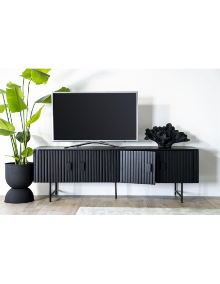 Meuble TV 4 portes en manguier Rémi