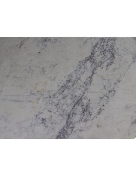 Table de repas ovale avec plateau marbre blanc