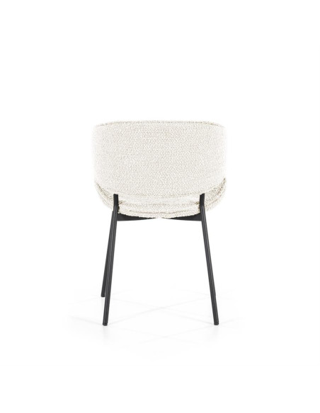 Chaise de repas en tissu incurvée Tess