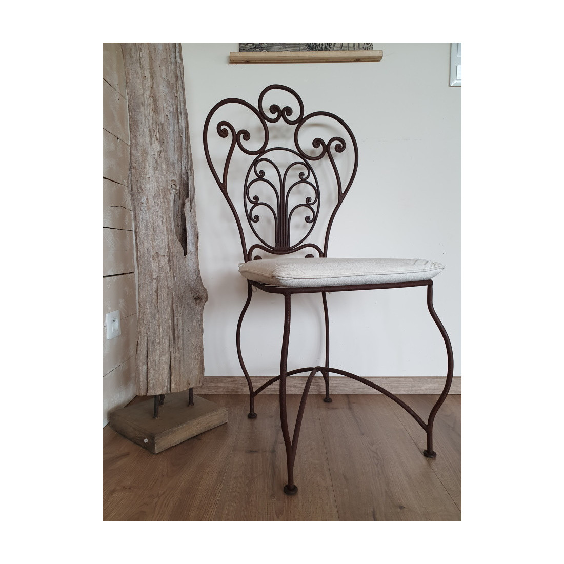 MAISON DE POUPÉES Paon Chaise Fil Blanc Trône Fer Forgé Princesse Siège