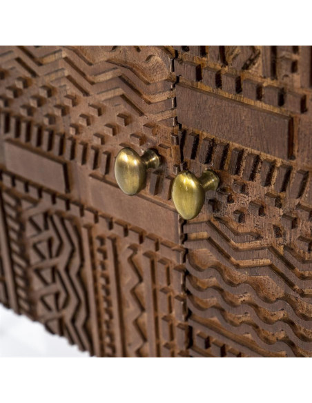 Meuble TV avec portes sculptées Isa