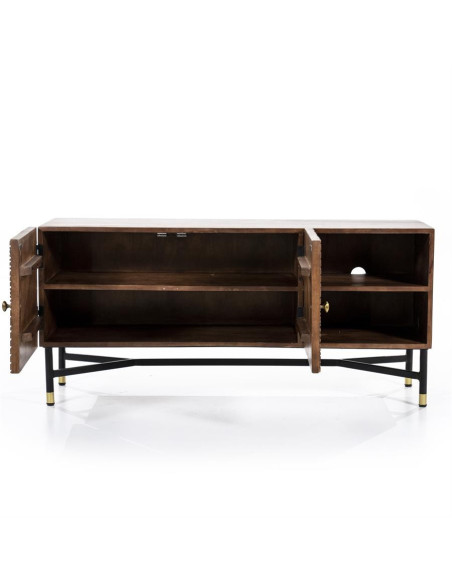 Meuble TV avec portes sculptées Isa