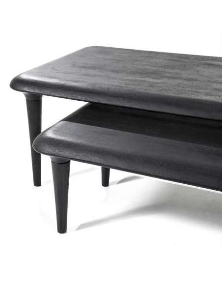 Set de 2 tables basses en bois Jiska