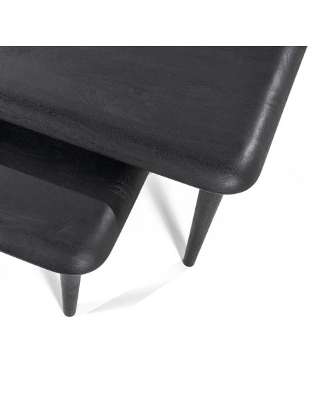 Set de 2 tables basses en bois Jiska