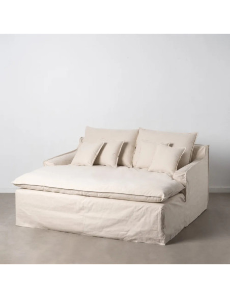 Canapé méridienne cosy en tissu déhoussable