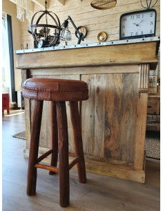 Tabouret de bar rond en...