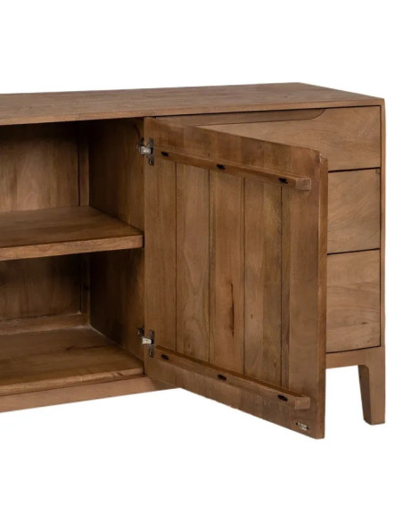 Buffet moderne en manguier Line