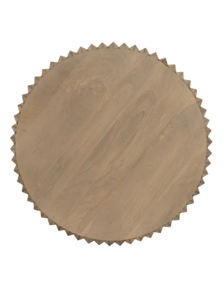 Table basse ronde en bois de manguier Tim