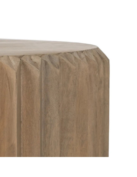 Table basse ronde en bois de manguier Tim