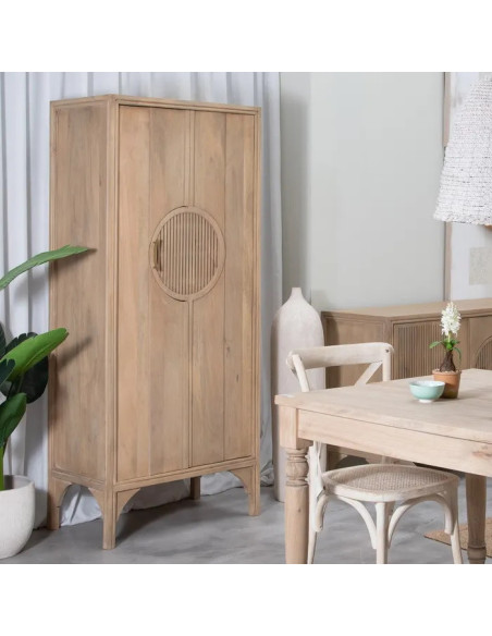 Armoire haute en manguier deux portes Tim